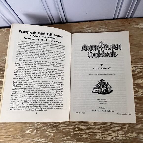 Amish Dutch Cookbook Ruth Redcay Dutch Cupboard Restaurant Gettysburg PA 1980 - Picture 7 of 14